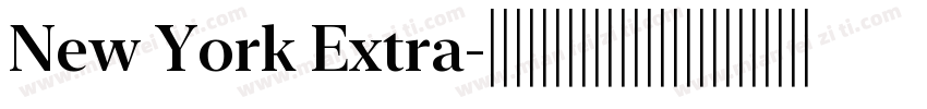New York Extra字体转换